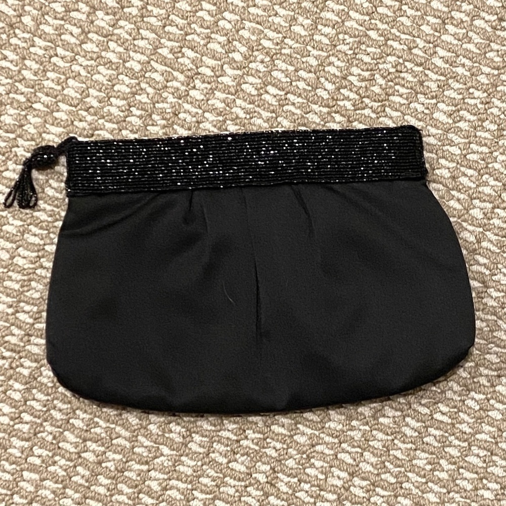 Vintage Black Cocktail Purse with Beading